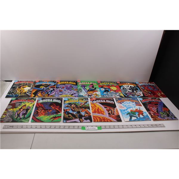 (13) Raw DC Comics "Omega Men": 1984-1986 Issue No.10, 11, 12, 14, 15, 23, 24, 25, 26, 27, 31, 33 & 