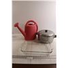 Image 1 : *Anchor Ovenware Glass Dish, Watering Can, Wear Ever Pot