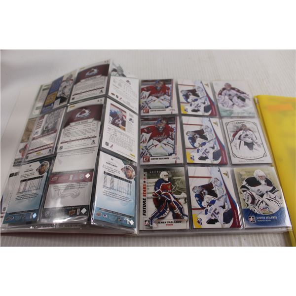 (2) Folders of Semyon Vrlamov and Peter Stastny Hockey Cards - (10) Pages Total