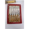 Image 5 : Vintage Flatware (Stainless & Silver Plated), Hawkedge Cake Knife & G-H Cutlery Steak Knife Set