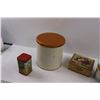 Image 2 : 95) Tin Canisters w/Lids