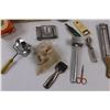 Image 3 : Vintage Kitchen Items - Biscuit Cutters, Egg Slicers, Bottle Openers, Meat Tenderizer, Thermometers,
