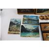 Image 2 : (3) Vintage Banff Post Cards, (6) Coasters, (4) Transportation Wall Plaques, (2) Framed Pieces of Ar