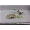 Image 1 : Duck Cream Pitcher, (2) Decorative Dishes & Glass Jar w/Lid