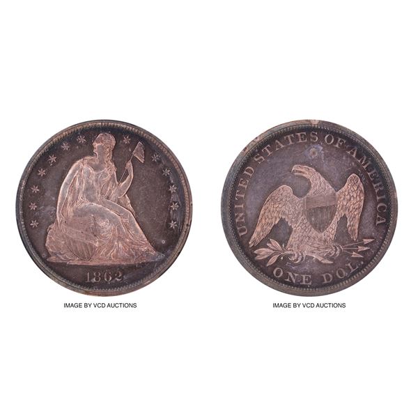 1862 $1 PCGS PR62