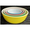 Image 2 : VINTAGE PYREX PRIMARY COLORS NESTED MIXING BOWL SET