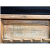 Image 2 : GLASS AND WOOD VINTAGE WASHBOARD AND SAD IRONS