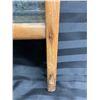 Image 4 : GLASS AND WOOD VINTAGE WASHBOARD AND SAD IRONS