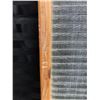 Image 8 : GLASS AND WOOD VINTAGE WASHBOARD AND SAD IRONS