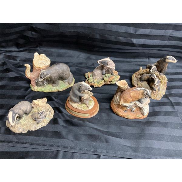 LOT OF BADGER FIGURINES