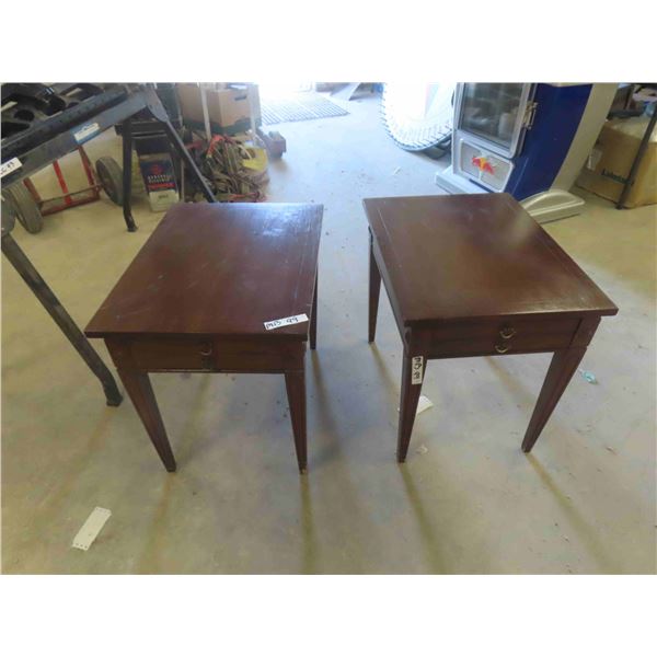 2 End Tables with Drawer 21'' x 24'' x 18'' 