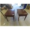 Image 1 : 2 End Tables with Drawer 21'' x 24'' x 18'' 