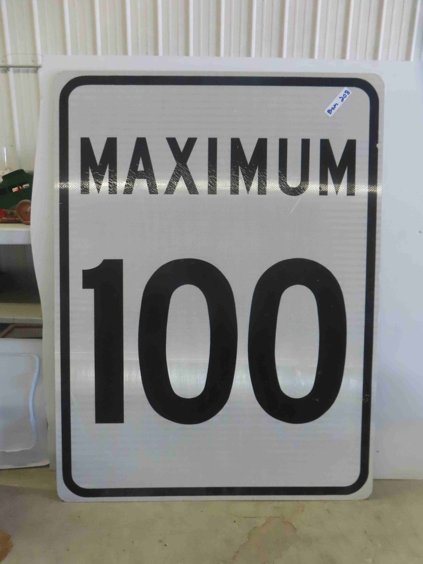 Max 100' Traffic Sign 36'' x 48''