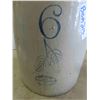 Image 2 : Redwing 6 Gallon Birch Leaf Stoneware Crock (Some Cracking)