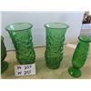 Image 2 : Collectible 'Brody' Green Glassware, Cream and Sugar, Watkins Salt and