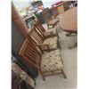 Image 8 : Oak Double Pedestal Table 31'' x 42'' x 64'' , (2) 16'' Leaves & 6 Chairs 