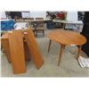Image 1 : Maple Table 30'' Tall x 42'' Across & (2) 12'' Leaves 
