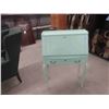 Image 1 : Painted Drop Leaf Secretary Writing Desk with Key 42'' x 14'' x 28'' 
