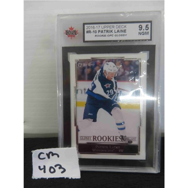 Graded Patrick Laine Winnipeg Jets Rookie Card