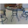 Image 2 : Patio Table 38'' Tall x 36'' Across, 2 Swivel Chairs 