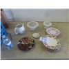 Image 1 : China Plates: 6 Tuscan, 6 Nikko, 2 Flower Frogs, Egg Cup, Cat Collector Plate, Plus