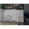 Image 2 : Hand Made Vintage Embroidered Pillow Cases , 6 Large Curtains, Table  Cloth 