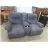 Image 1 : Microsuede Power Reclining Theatre Couch 76'' Wide 