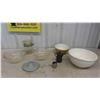 Image 1 : Pyrex Coffee Perc , 2 Bowls , Silver Plated Creamer & More