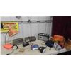 Image 1 : New Old Stock 4 Mini Boom Boxes, 3 Clock Radios , Desk Lamp