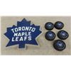 Image 1 : Vintage Toronto Maple Leafs Heavy Molded Logo Plaque with Raised Lettering and 