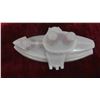 Image 2 : Very Rare Mauve Milk Glass Candy Container Depicting Battleship USS 
