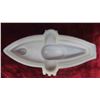 Image 3 : Very Rare Mauve Milk Glass Candy Container Depicting Battleship USS 