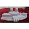 Image 4 : Very Rare Mauve Milk Glass Candy Container Depicting Battleship USS 