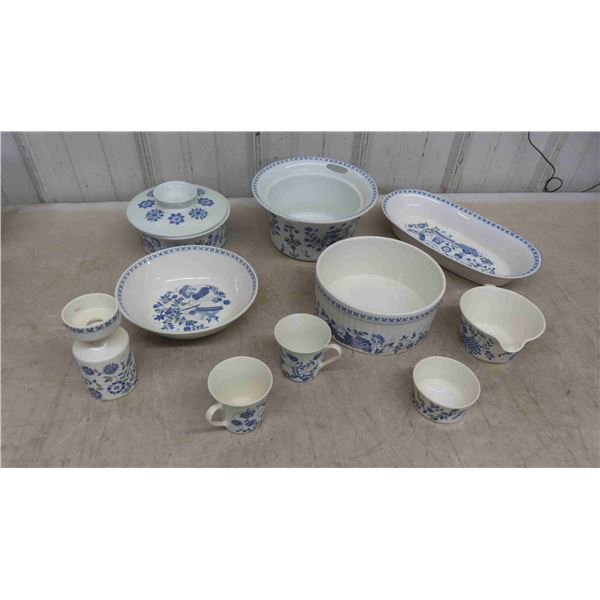 11 Pieces of Vintage Mid Century Modern China Made in Norway : Lidded Casserole Dish, 2