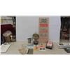 Image 1 : Antique Railway Lot: Caboose Oil Lamp, CPR Insulator, CPR Creamer, 500 Line Switch Lock 