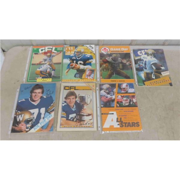 Vintage Winnipeg Blue Bombers Signed Program Lot: Walby, James Murphy, Joe 