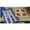 Image 1 : 2 Quilted Wall Hangings 23'' x 22'' & 40'' x 68'' 