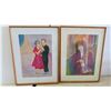Image 1 : 2 Framed Water Colors 21'' x 27'' , Frames Need Repairing