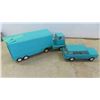 Image 1 : Vintage Tonka Station Wagon 9'' x 3 1/2'' x 3 1/2'' , Tonka Transport Truck 