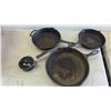 Image 1 : 3 Cast Iron Frying Pans Largest is 10''