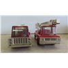 Image 2 : 1960s Vintage Buddy L Snorkel Firetruck 11'' x 4'' x 5'' , Hook and Ladder Fire Truck 18'' x
