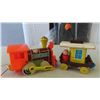 Image 11 : Vintage Fisher Price Toys : Train with Car, Mini Bus, Firetruck, Airplane, Tow Truck