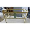 Image 4 : Vintage Pink Enamel Wash Basin 24'' x 16'' , Rolling Doll Crib No Bottom Support 
