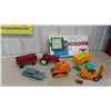 Image 1 : Vintage International Tractor and Hopper, 1960s Battery Operated Fork Lift, Matchbox 