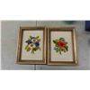 Image 2 : 2 Needle Point Pictures 6'' x 8'' , Vintage Album Rack, Framed Oval Mirror 18'' x 23'' , 