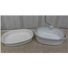 Image 4 : 9 Pieces of Corningware Casserole Dishes, Pyrex Mixing Bowl, Tupperware 