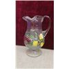 Image 2 : Hand Painted Pitcher, Vase and 2 Wine Glasses