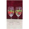 Image 4 : Hand Painted Pitcher, Vase and 2 Wine Glasses