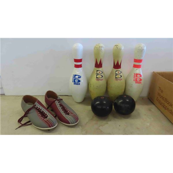 Bowling Pins, Balls & Size 11 Shoes