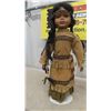 Image 3 : 4 Indigenous Dolls: (2) 16'' Porcelain with Stands , (1) 8'' Porcelain In Its Box Stand
